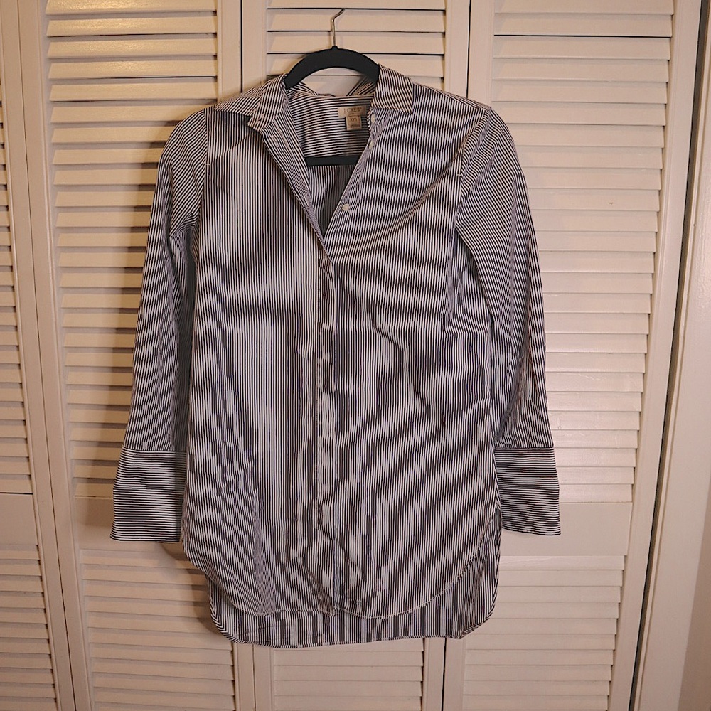 Striped button up tunic